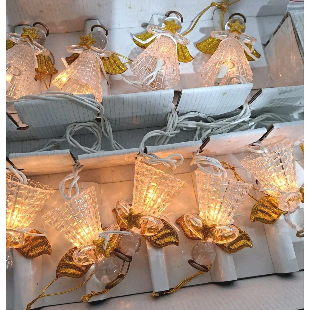 2003 Avon ANGEL LIGHT STRING Christmas Lights GIFT COLLECTION Tested!
